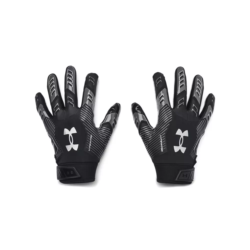 Under Armour F9 Nitro Men's Sticky Football Gloves - Black/Silver